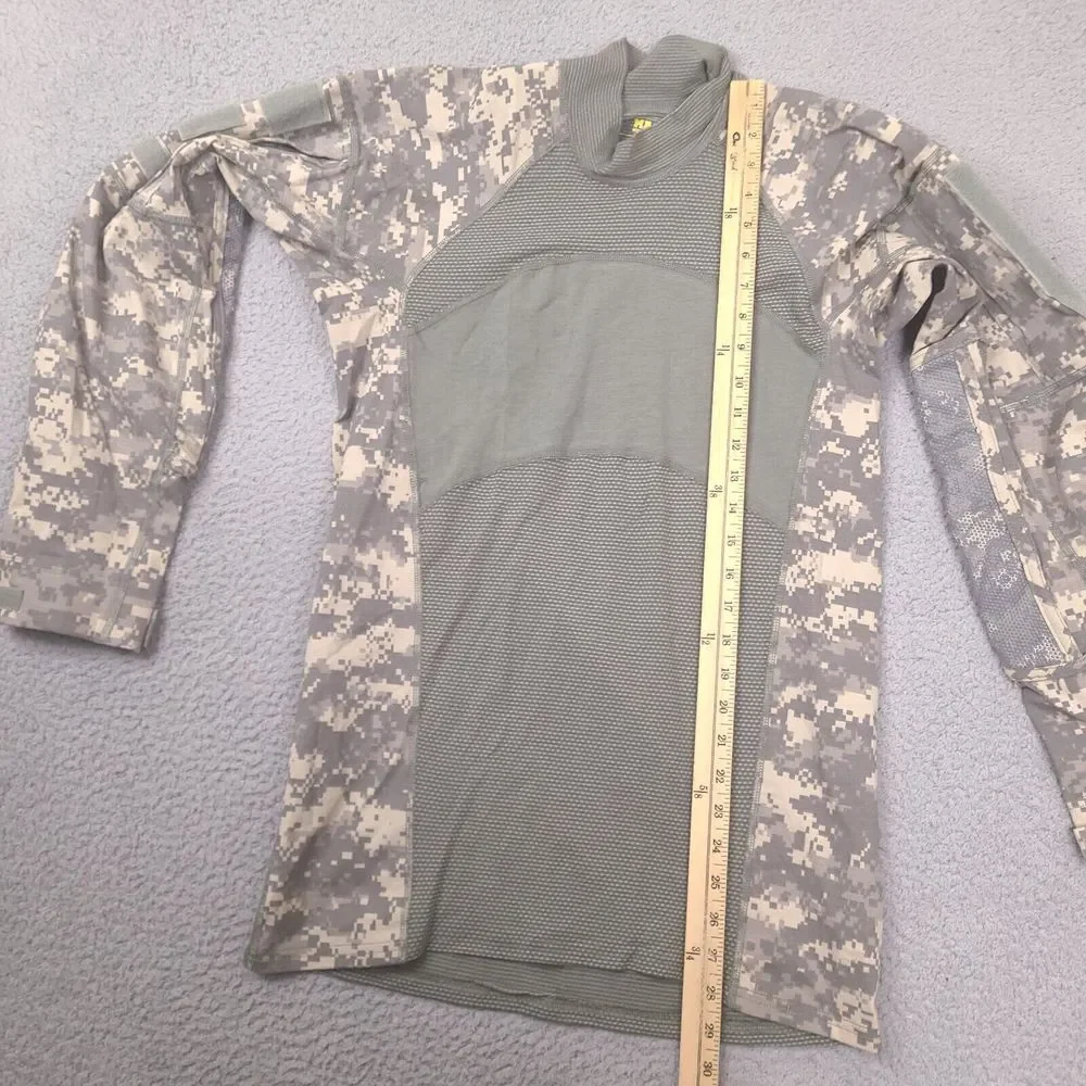 Massif Army Combat Shirt Mens Small Long‎ Sleeve Mock Neck Digital Camo US Army